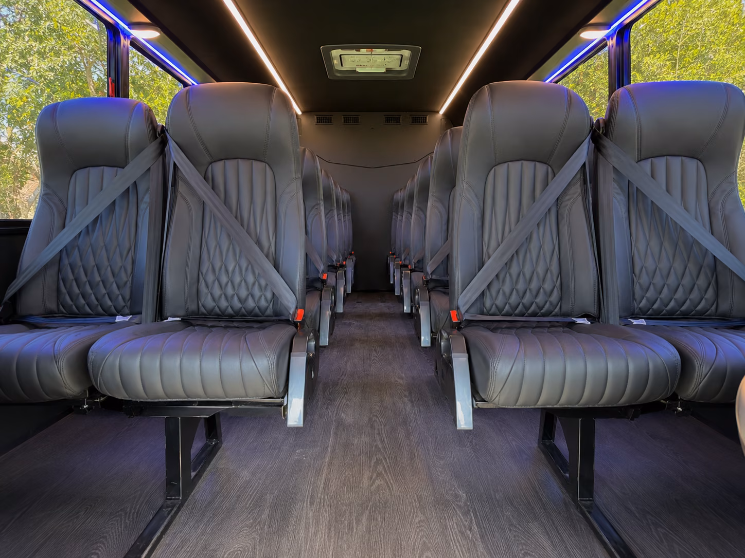 worcester 15 passenger minibus inside