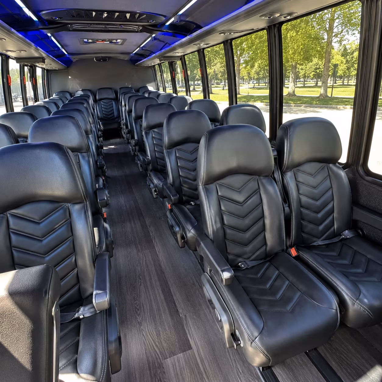 worcester 25 passenger minibus inside