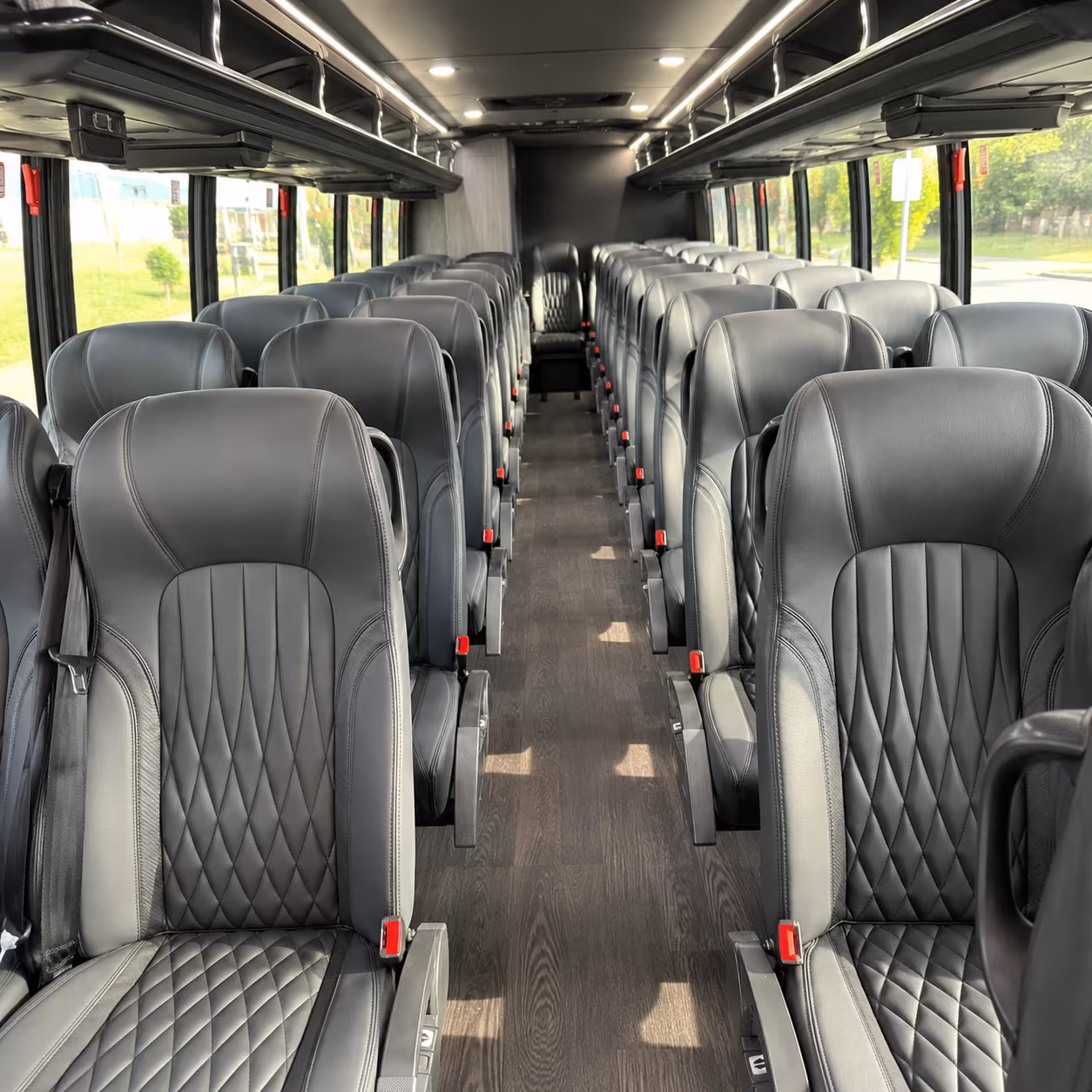 worcester 28 passenger minibus inside