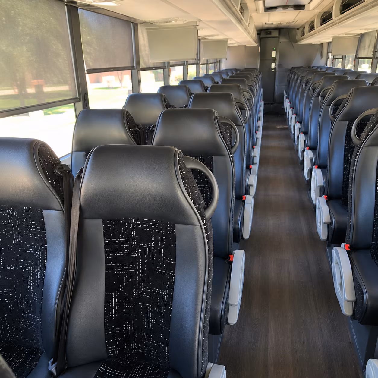 worcester 56 passenger charter bus interior