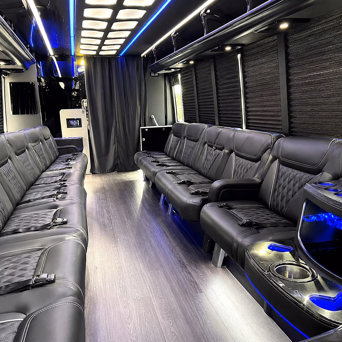 worcester party bus rental interior